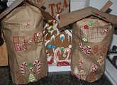 paper bag gingerbread house